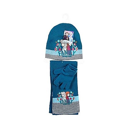 Set căciulă, fular și mănuși, albastru, Family Forever, Frozen [1]