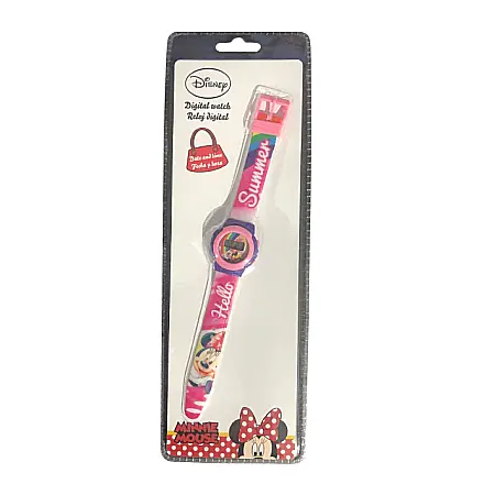 Ceas Minnie Mouse digital mână, Hello Summer Multicolor