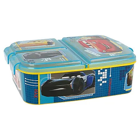 Cutii sandwich - Cutie sandwich, multicompartimente, multicolor, fara BPA, Race Ready, Cars