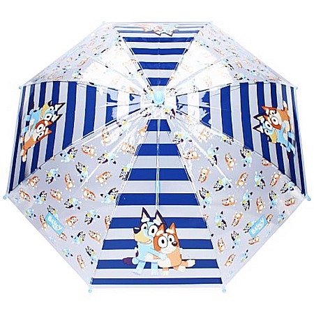 Accesorii - Umbrelă de ploaie manuală pentru copii, Bluey Jump Into Fun, diametru 71 cm Transparent