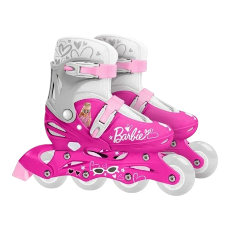 Role si patine - Role reglabile 2 in 1 pentru copii, multicolor, marimea 30-33, Barbie