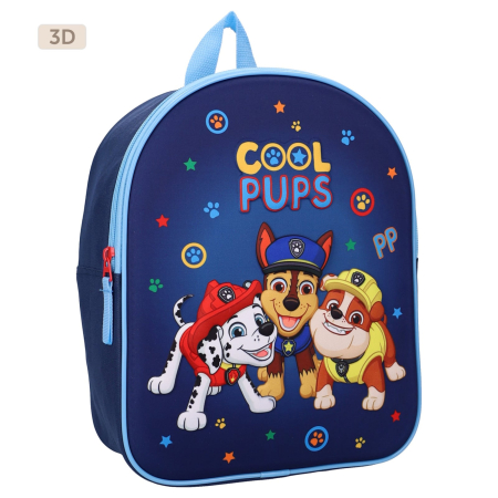 Ghiozdane si rucsacuri - Rucsac 3D, 32x26x11 cm, bretele ajustabile și întărite, albastru, Happy, Paw Patrol
