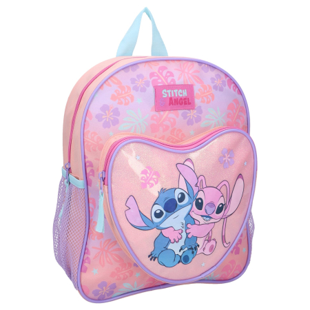 Ghiozdane si rucsacuri - Rucsac cu 2 compartimente, 30x25x10, bretele ajustabile și întărite, multicolor, Stitch