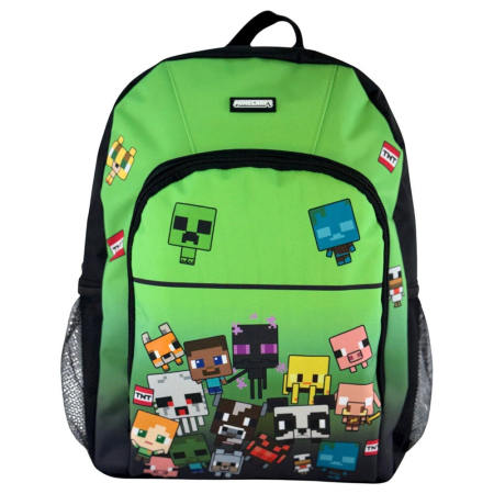 Ghiozdane si rucsacuri - Rucsac cu două compartimente, 40x30x15 cm, bretele ajustabile și întărite, multicolor, Happy, Minecraft