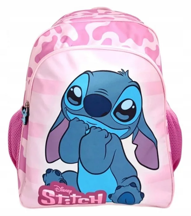 Ghiozdane si rucsacuri - Rucsac cu două compartimente, 40x30x17 cm, bretele ajustabile și întărite, multicolor, Happy, Stitch