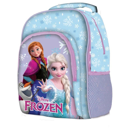 Ghiozdane si rucsacuri - Rucsac cu trei compartimente, 42x32x17 cm, bretele ajustabile și întărite, multicolor, Happy, Frozen