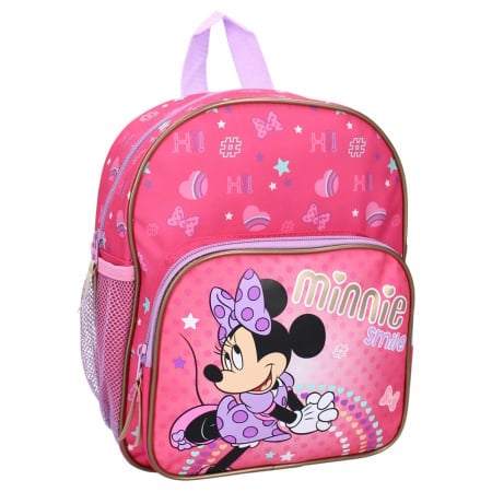 Ghiozdane si rucsacuri - Rucsac pentru copii, 29x23x10 cm, cu doua compartimente, bretele intarite si ajustabile, multicolor, I Like Smiles, Minnie Mouse