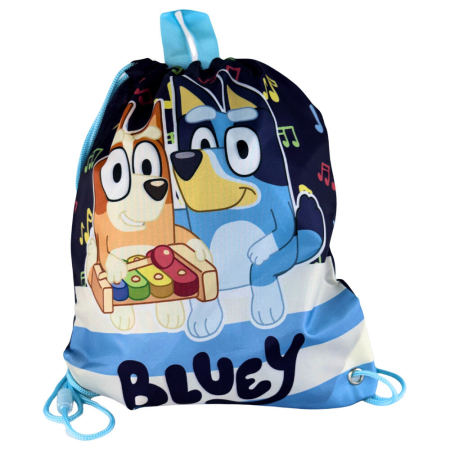 Genti sport - Sac sport, albastru, 30x 24x 24 cm, Happy, Bluey