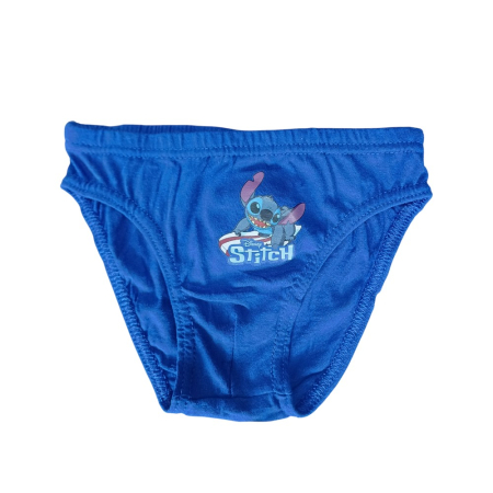 Set 3 perechi chiloți băieți, albastru, 100% bumbac, Happy, Stitch [2]