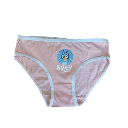 Set 3 perechi chiloți fete, roz, 100% bumbac, Happy, Bluey [3]