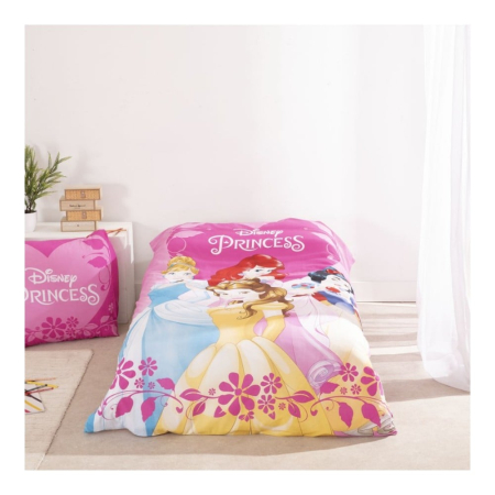 Set lenjerie pat, 100% bumbac, 2 piese, 140x200 cm, 65x65 cm, multicolor, Happy, Princess Disney [3]