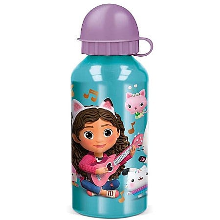 Sticle - Sticlă apă Gabby's Dollhouse, aluminiu 400 ml Turcoaz