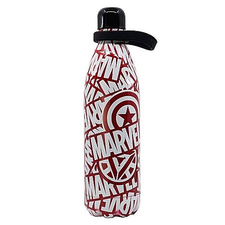 Sticlă Termos din inox, cu pereți dubli, fără BPA, roșu/alb, 1000 ml, Marvel [2]