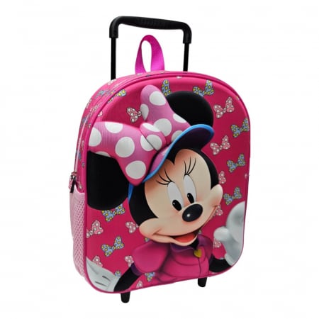 Troler - Troler 3D, 32x26x11cm, multicolor, bretele ajustabile si intarite, Happy, Minnie Mouse