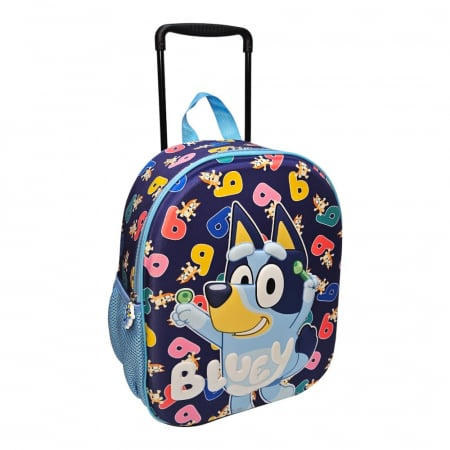 Ghiozdane si rucsacuri - Troler 3D, 32x26x11cm, multicolor, bretele ajustabile si intarite, Miniplay, Bluey