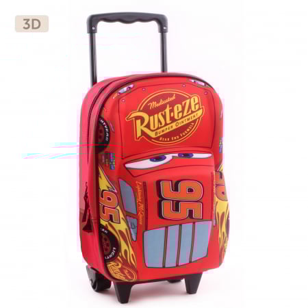 Ghiozdane si rucsacuri - Troler 3D, 38x28x12 cm, multicolor, bretele ajustabile si intarite, Piston Cup, Cars 3