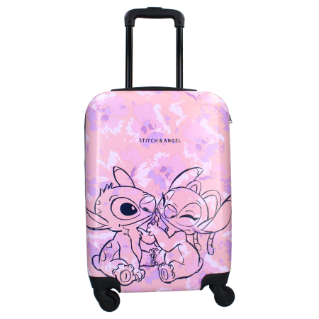 Trolere calatorie - Troler ABS pentru călătorie, 46x33x21 cm, mov, Happy, Stitch