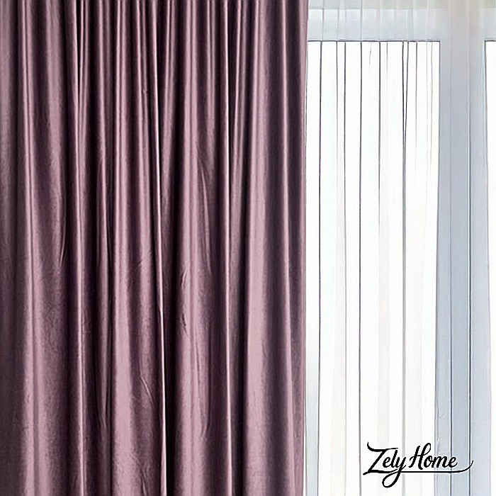 Draperii Catifea Simplu Lila [2]
