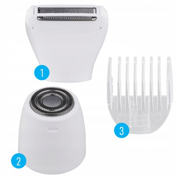 Aparat de epilat Zilan ZLN8740 Alb, 3 capete de epilare, 3 nivele de taiere, perie pentru curatare [5]