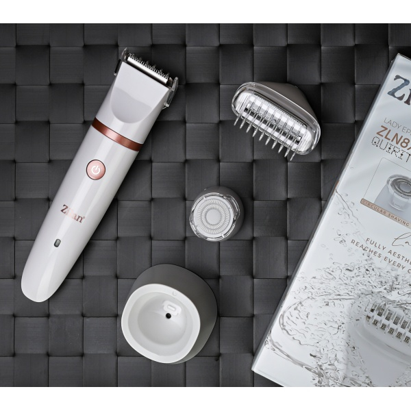Aparat de epilat Zilan ZLN8740 Alb, 3 capete de epilare, 3 nivele de taiere, perie pentru curatare [4]