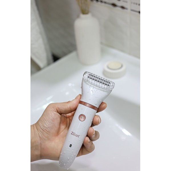 Aparat de epilat Zilan ZLN8740 Alb, 3 capete de epilare, 3 nivele de taiere, perie pentru curatare [3]