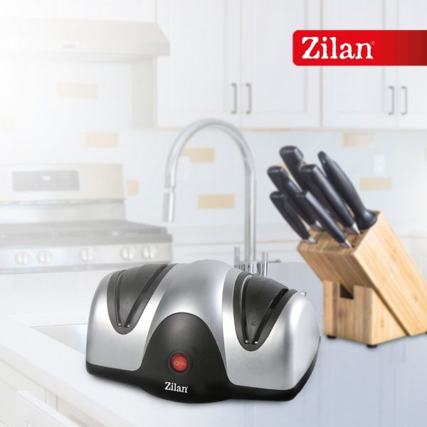 Ascutitor de cutite electric Zilan ZLN2168 Gri, cu doua nivele de ascutire, 40W, usor de curatat [2]