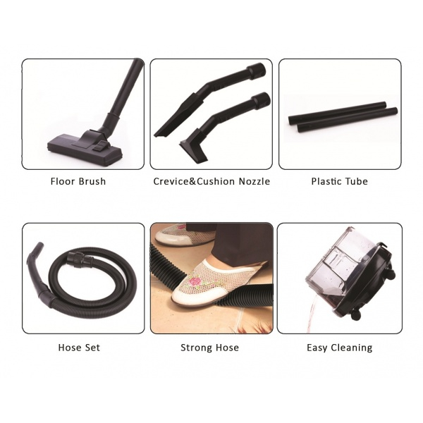 Aspirator ZILAN ZLN-8945 Albastru cu filtrare prin apa si uscata,2000W, [4]