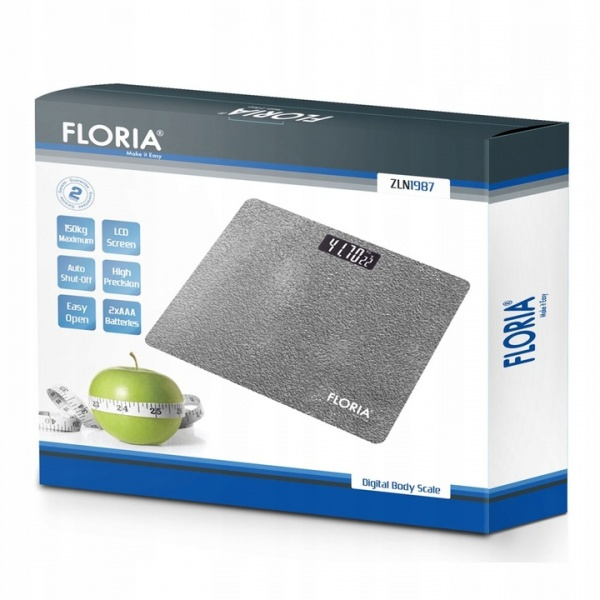 Cantar electronic de persoane Floria ZLN1987 Gri, ecran LCD, capacitate maxima 150 kg [3]