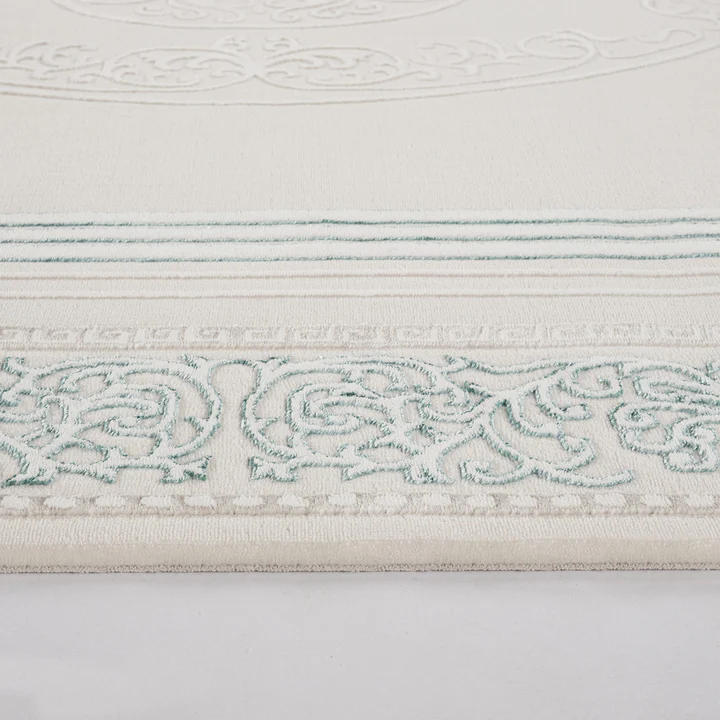 Covor clasic Asia crem turcoaz cu model elegant pentru living [5]