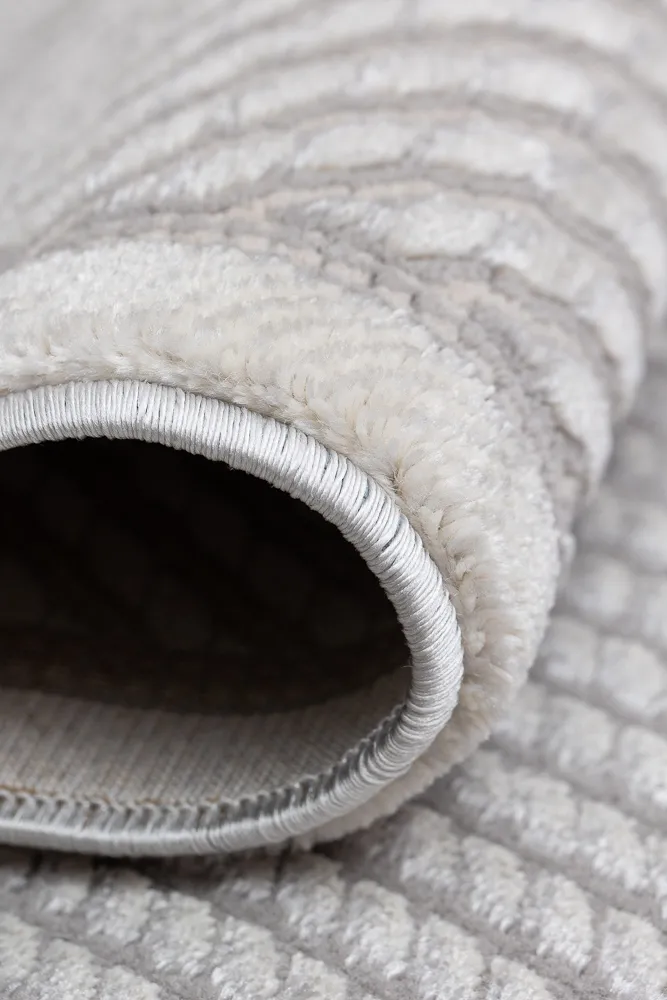 Covor modern gri Deluxe model geometric 39918 pentru living [4]