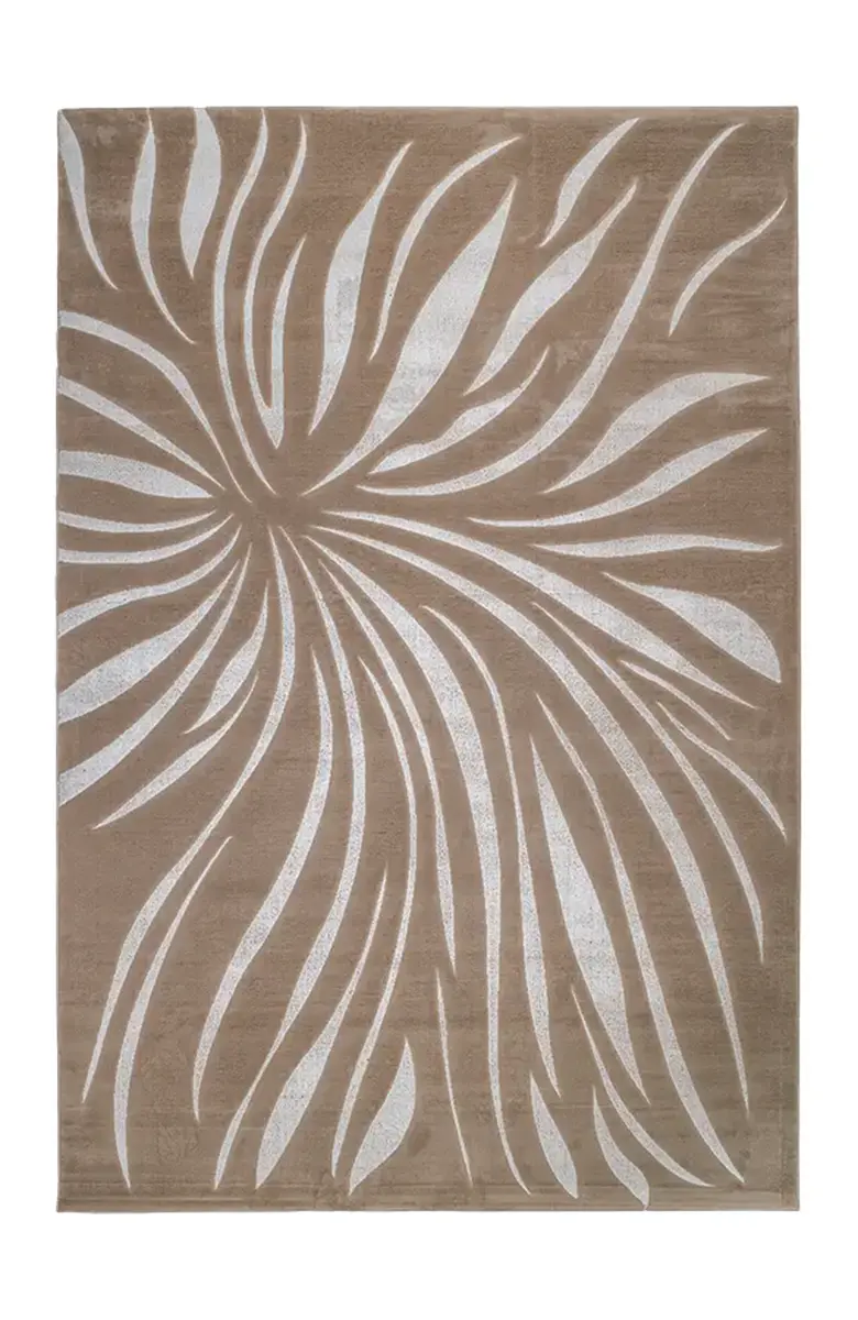 Covor modern Gloria Soft Bloom bej cu model floral abstract pentru living [2]