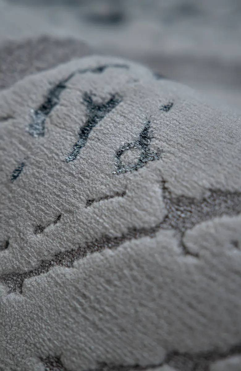 Covor modern Kingston Silver Flow gri cu design abstract argintiu pentru living [3]