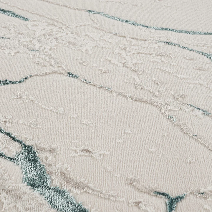 Covor modern Asia crem turcoaz model marmură pentru living [4]