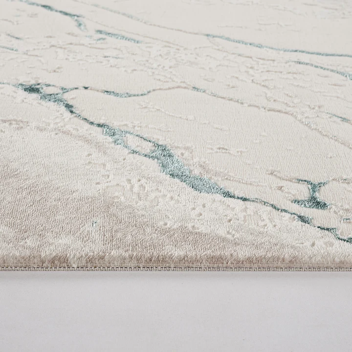 Covor modern Asia crem turcoaz model marmură pentru living [3]