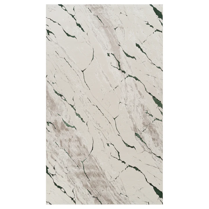 Covor modern Asia crem verde model marmură pentru living [2]