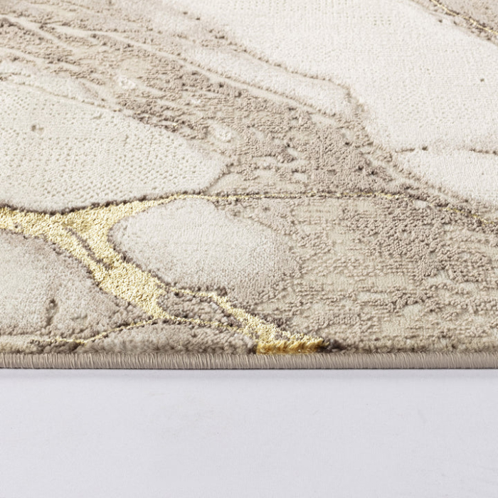 Covor modern Carera bej auriu living design marmura luxury [3]