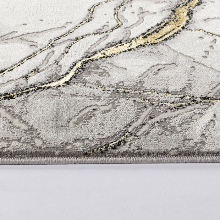 Covor modern Carera gri gold living design marmura luxury [3]