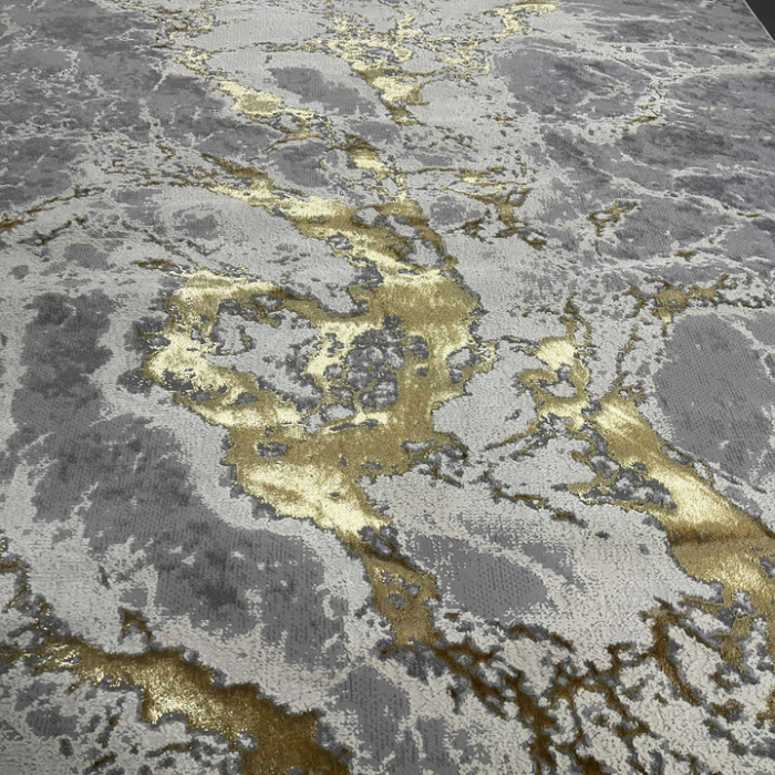 covor modern buse storm gri-auriu [4]