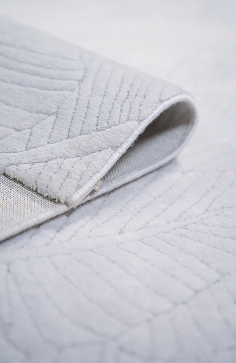 Covor Pierre Cardin Vermont Ice Blue cu model frunze în nuanțe de albastru deschis [4]