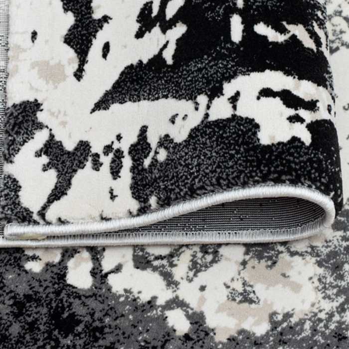 Covor modern negru Rose 897 model abstract pentru living și dormitor [2]