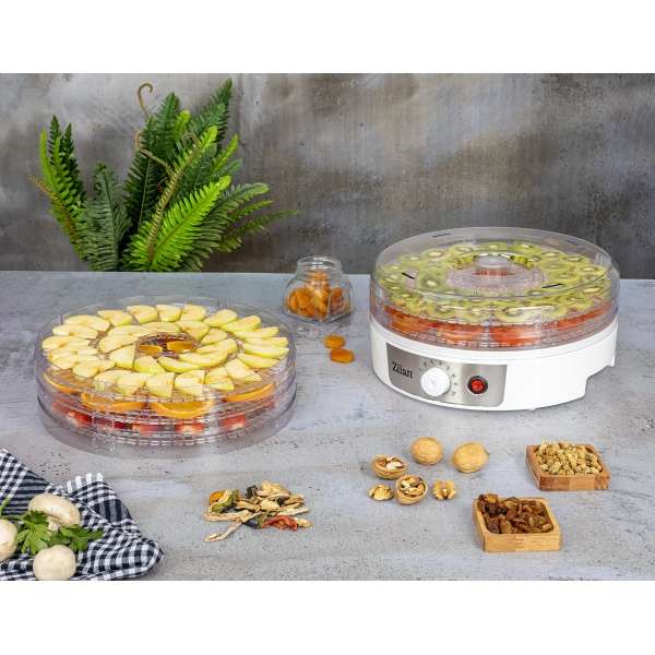 Deshidrator alimente Zilan ZLN2037, Putere 250W, Temperatura maxima 70° C, ALB [4]