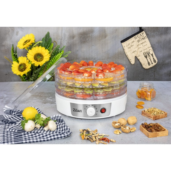 Deshidrator alimente Zilan ZLN2037, Putere 250W, Temperatura maxima 70° C, ALB [2]