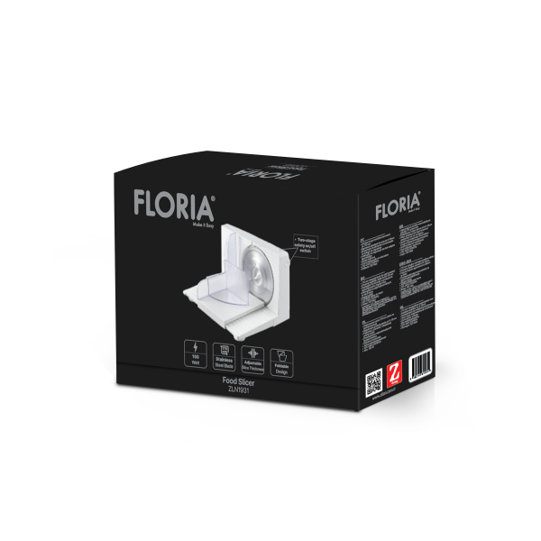 Feliator electric Floria ZLN1931 pentru alimente, 150W, lama detasabila otel inoxidabil 170mm, ajustare taiere intre 0 si 15mm [2]