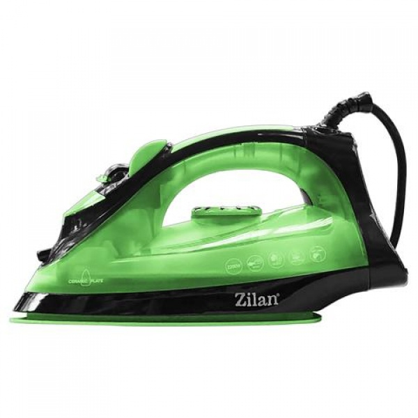 Fier de calcat talpa ceramica ZILAN ZLN-2189, Verde, Putere 2200W, calcare cu aburi si uscata, functie autocuratare [2]
