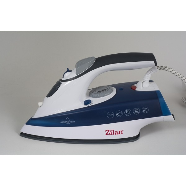 Fier de calcat talpa ceramica ZILAN ZLN-8082,Albastru Putere 2200W, calcare cu aburi si uscata, functie autocuratare, [2]