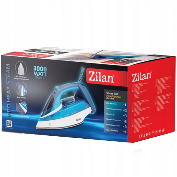 Fier de calcat Zilan ZLN2908 Albastru, 3000W, talpa ceramica, temperatura ajustabila [3]