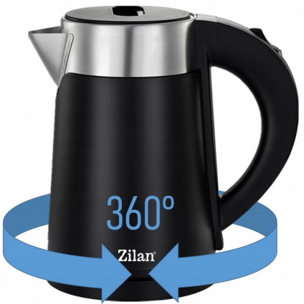Fierbator electric Zilan ZLN3387 Negru cu pereti dublii, putere 800W, capacitate 0.8L, inox [3]
