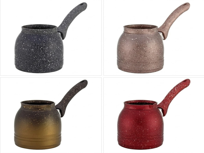 ibric cafea granit Hascevher 650 ml negru auriu [2]