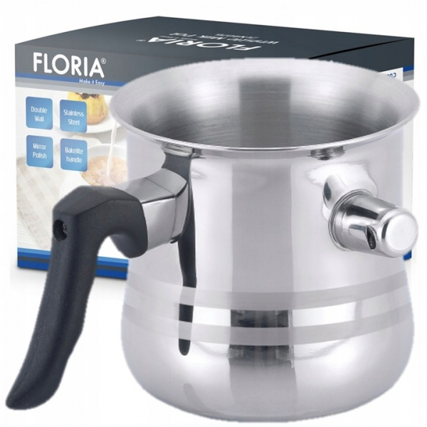 Oala pentru lapte cu fluier Floria ZLN1802 din otel inoxidabil, 3l [3]
