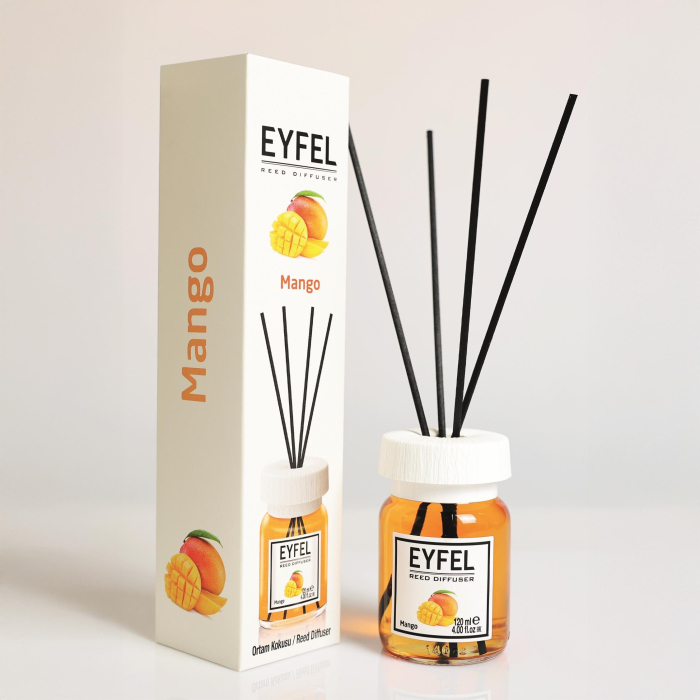 Odorizant cameră Eyfel mango cu bețișoare parfumate, difuzor parfum ambiental 120 ml [3]